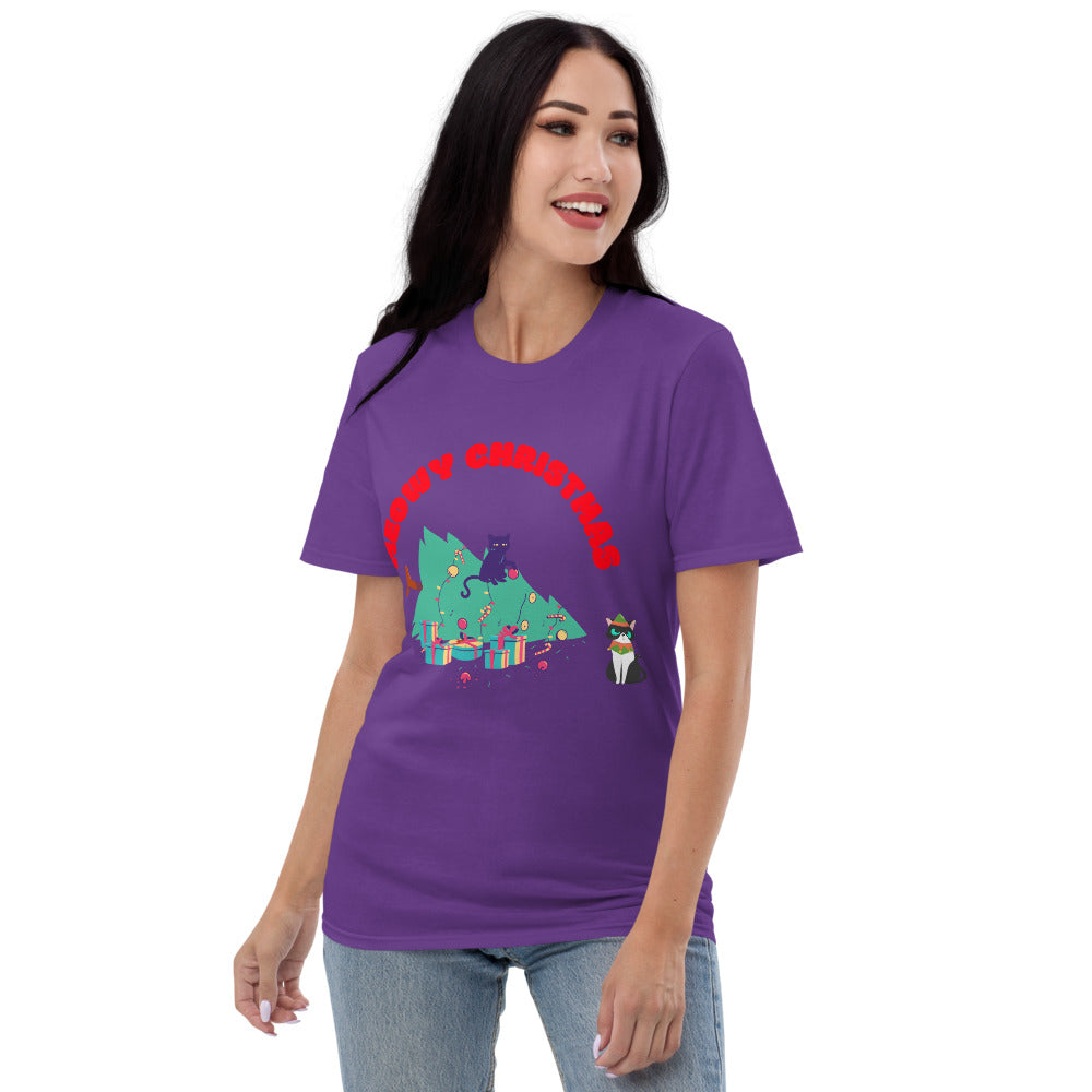 MEOWY CHRISTMAS - Unisex Short-Sleeve T-Shirt