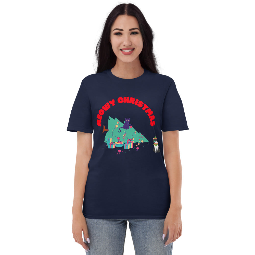 MEOWY CHRISTMAS - Unisex Short-Sleeve T-Shirt