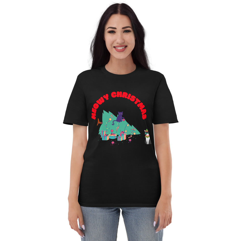 MEOWY CHRISTMAS - Unisex Short-Sleeve T-Shirt