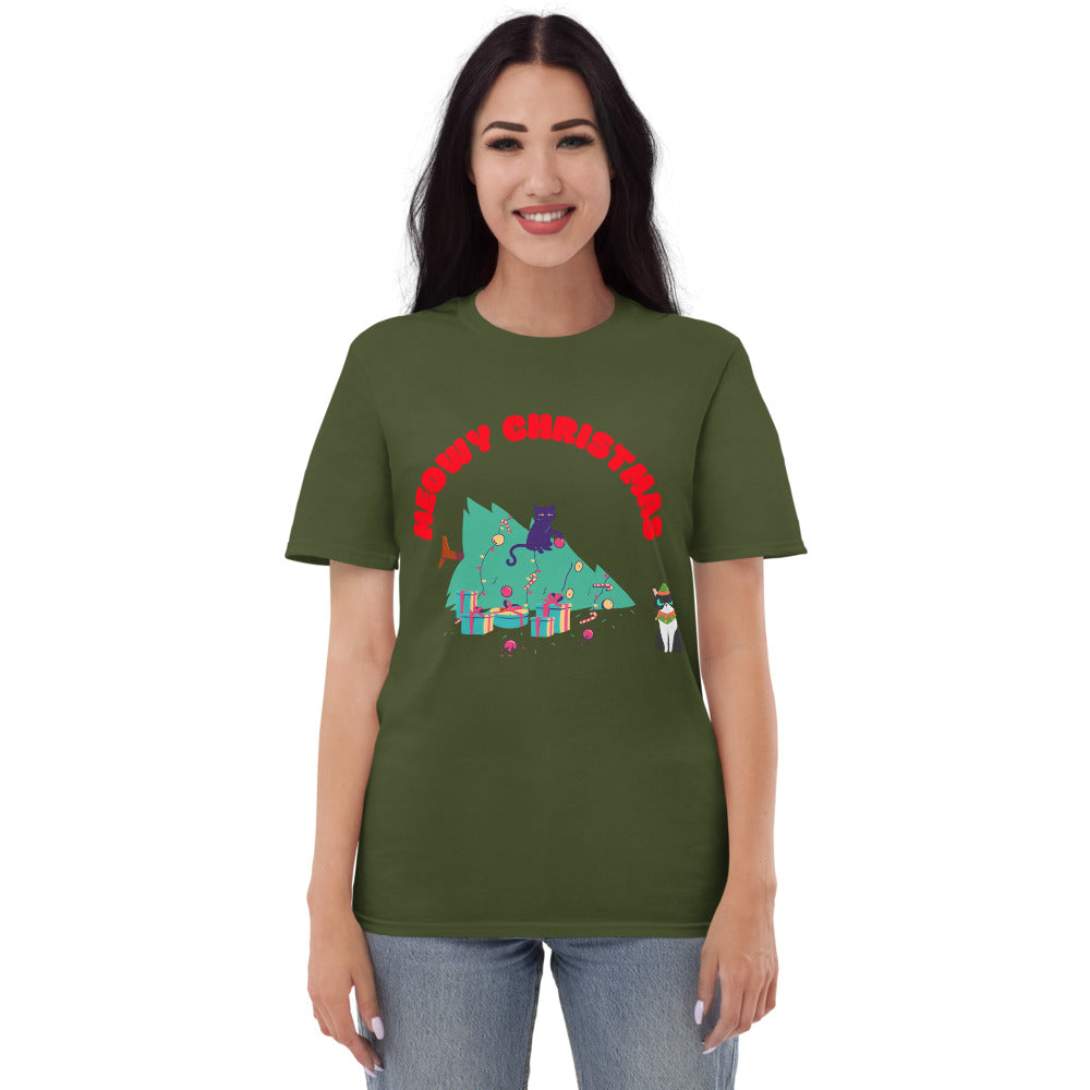 MEOWY CHRISTMAS - Unisex Short-Sleeve T-Shirt