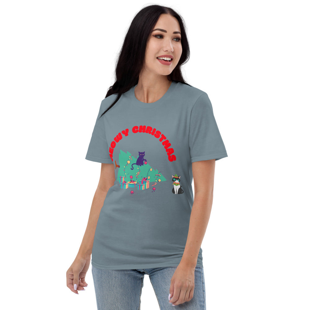 MEOWY CHRISTMAS - Unisex Short-Sleeve T-Shirt