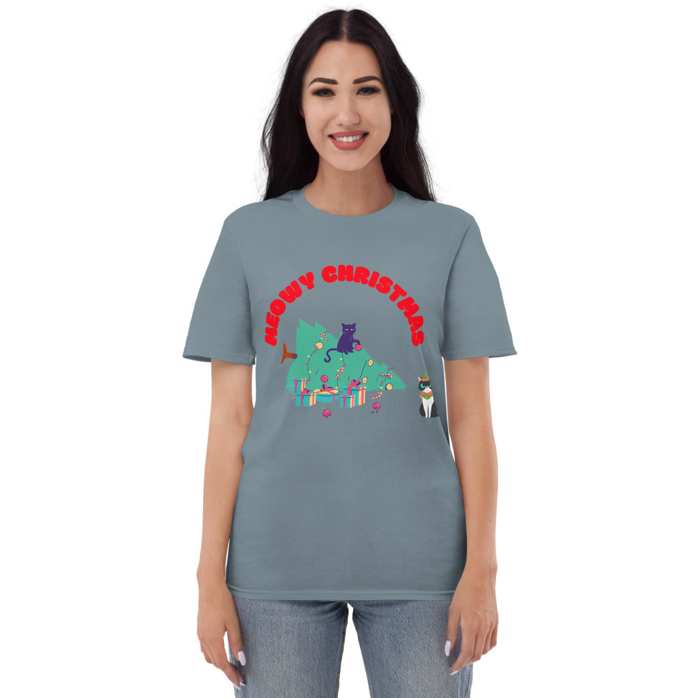 MEOWY CHRISTMAS - Unisex Short-Sleeve T-Shirt