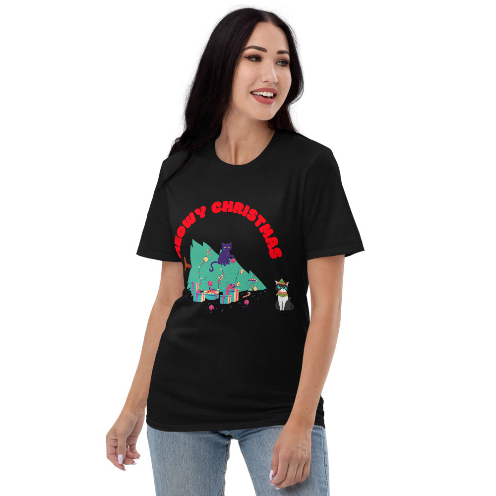 MEOWY CHRISTMAS - Unisex Short-Sleeve T-Shirt