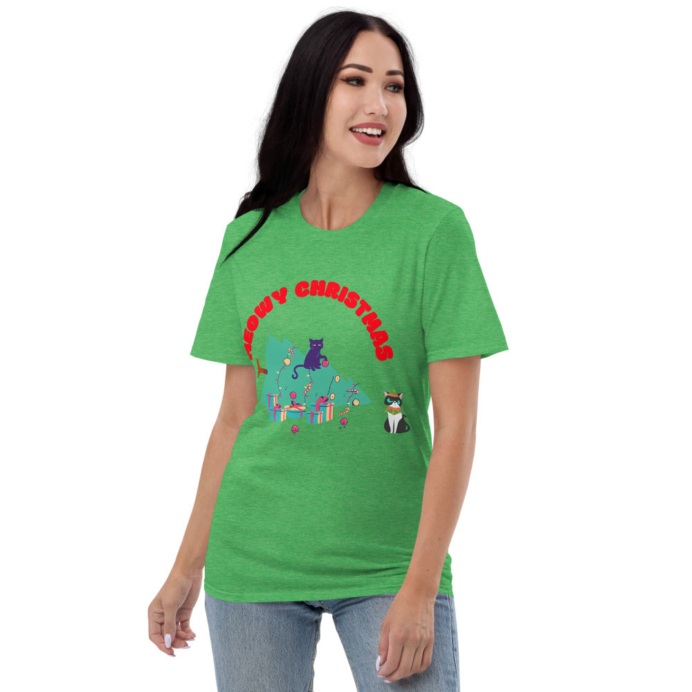 MEOWY CHRISTMAS - Unisex Short-Sleeve T-Shirt
