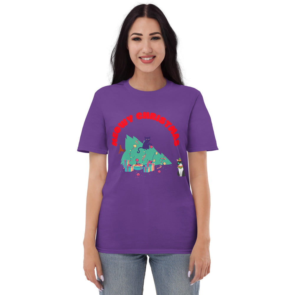 MEOWY CHRISTMAS - Unisex Short-Sleeve T-Shirt