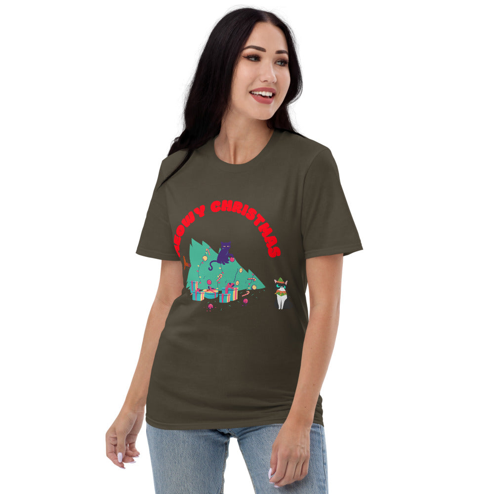 MEOWY CHRISTMAS - Unisex Short-Sleeve T-Shirt