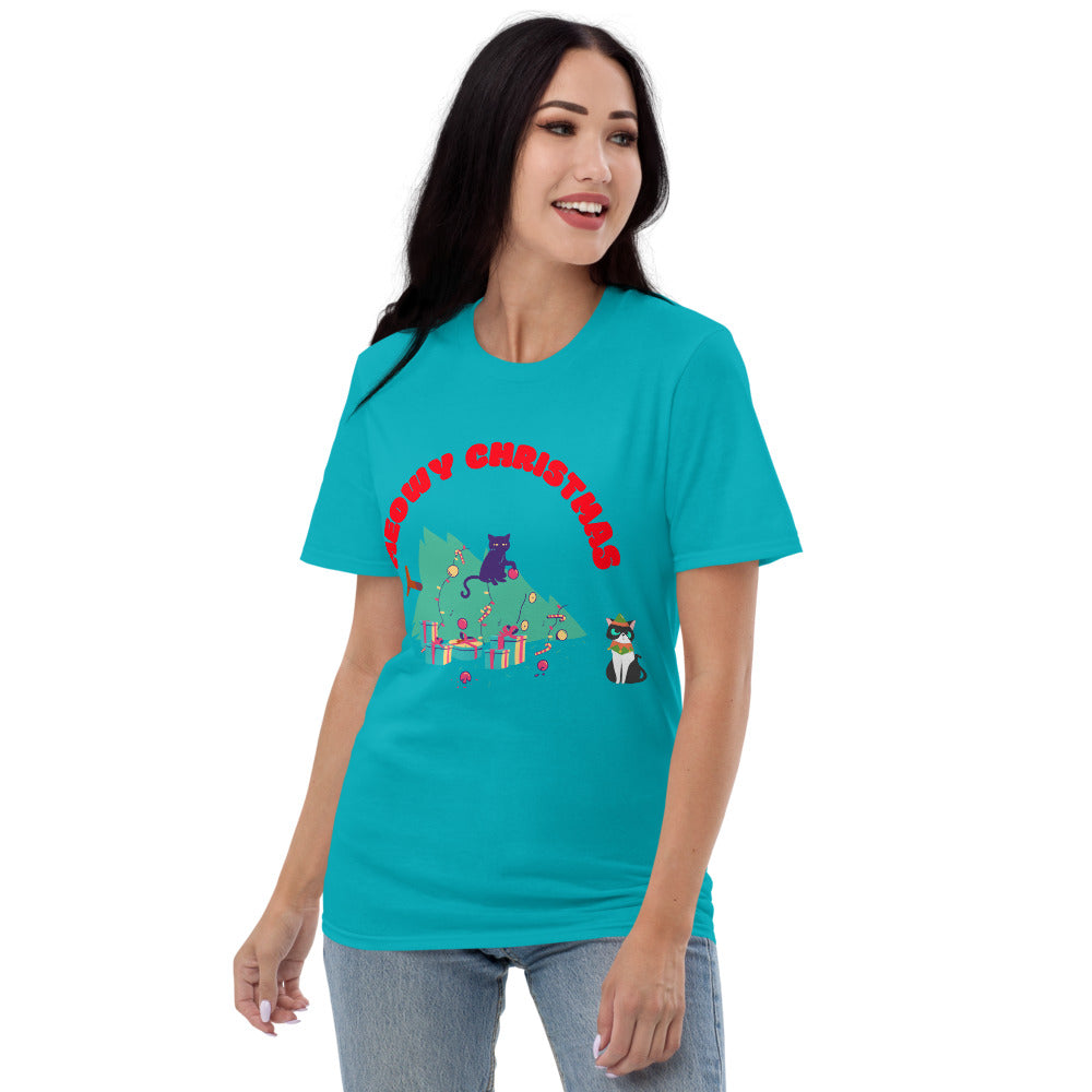 MEOWY CHRISTMAS - Unisex Short-Sleeve T-Shirt