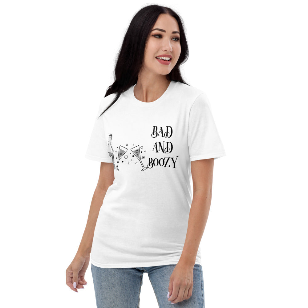 BAD AND BOOZY- Unisex Short-Sleeve T-Shirt
