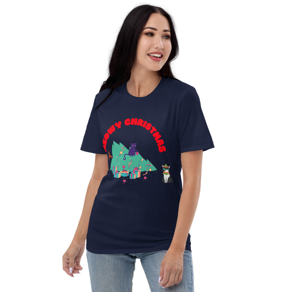 MEOWY CHRISTMAS - Unisex Short-Sleeve T-Shirt
