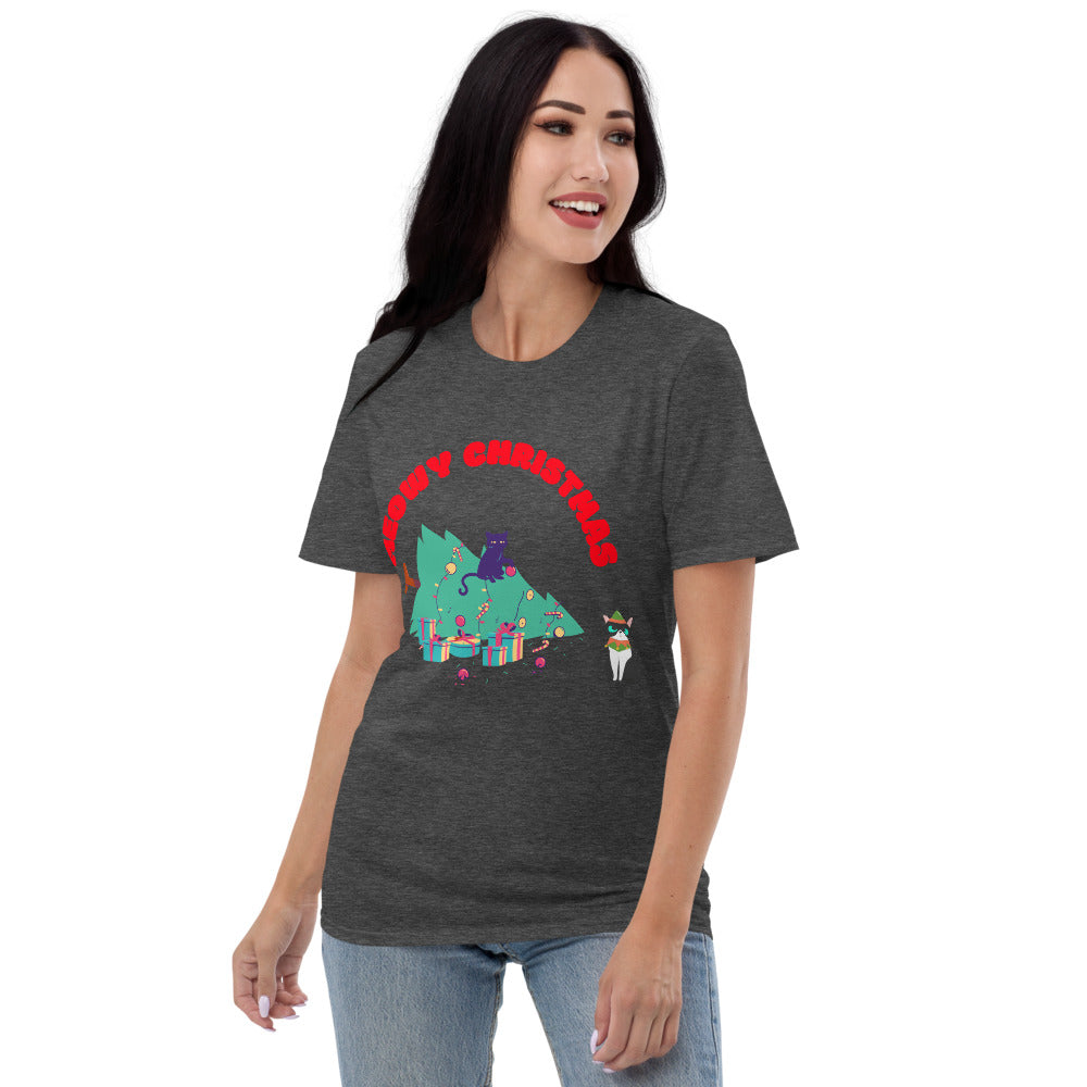 MEOWY CHRISTMAS - Unisex Short-Sleeve T-Shirt
