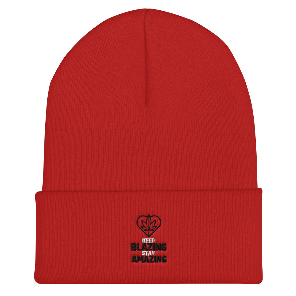 KEEP BLAZING STAY AMAZING- Cuffed Beanie