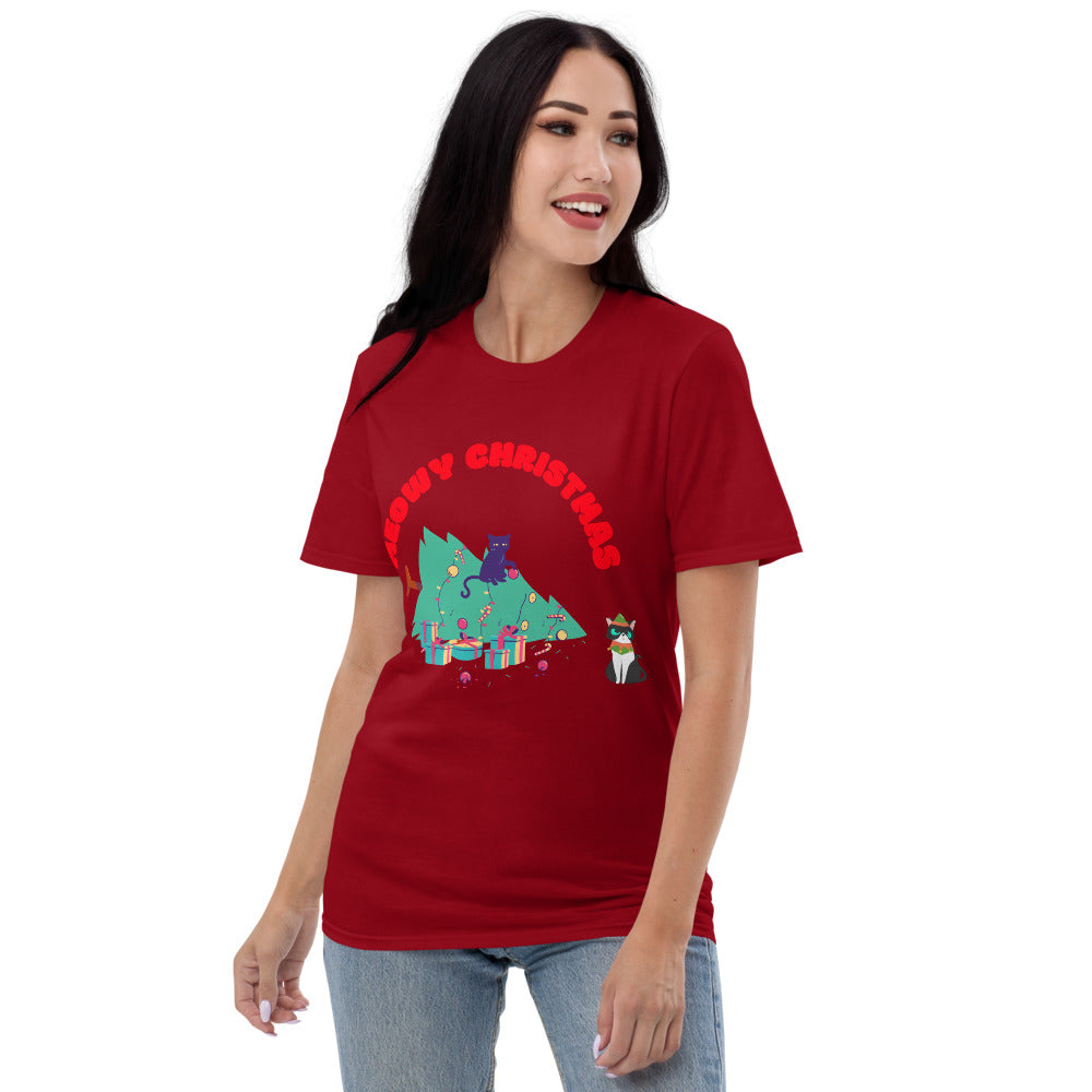 MEOWY CHRISTMAS - Unisex Short-Sleeve T-Shirt