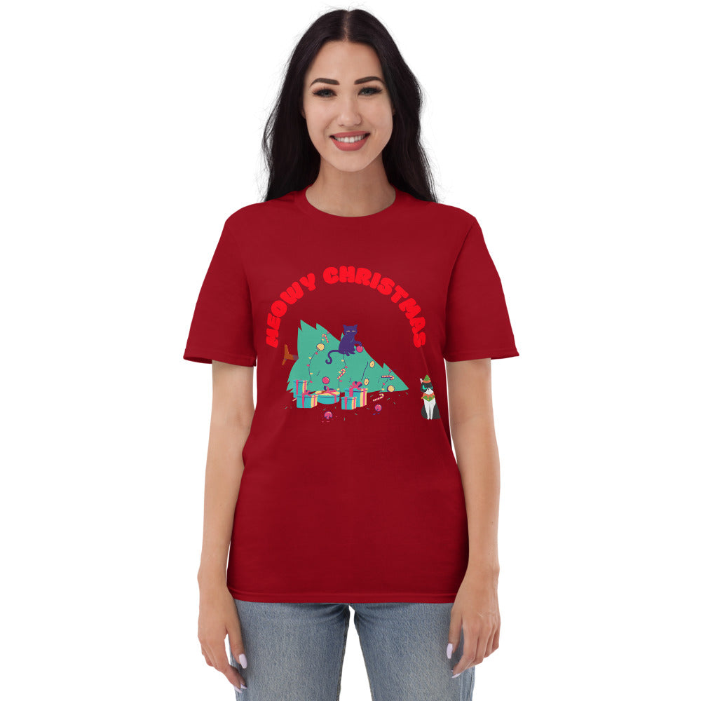 MEOWY CHRISTMAS - Unisex Short-Sleeve T-Shirt