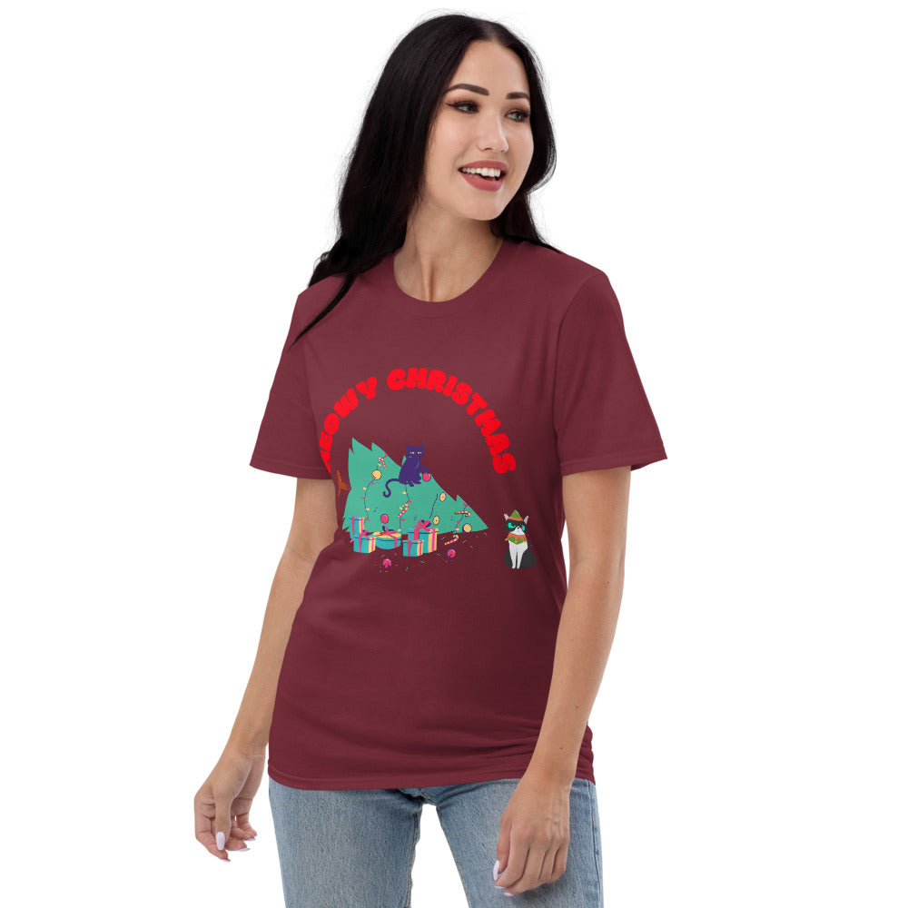 MEOWY CHRISTMAS - Unisex Short-Sleeve T-Shirt
