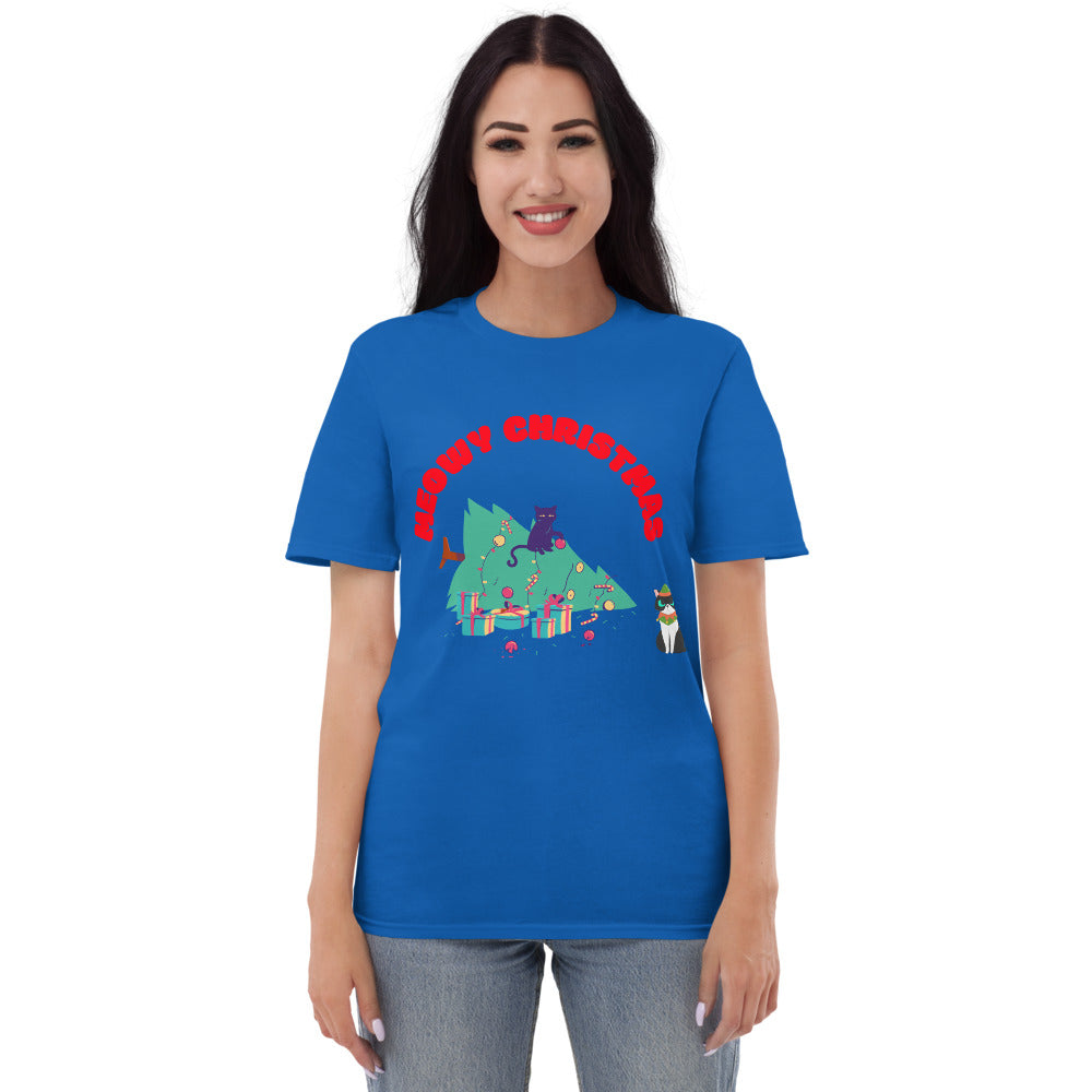 MEOWY CHRISTMAS - Unisex Short-Sleeve T-Shirt