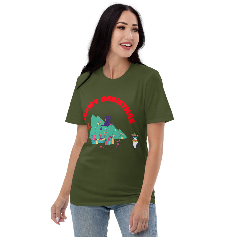 MEOWY CHRISTMAS - Unisex Short-Sleeve T-Shirt