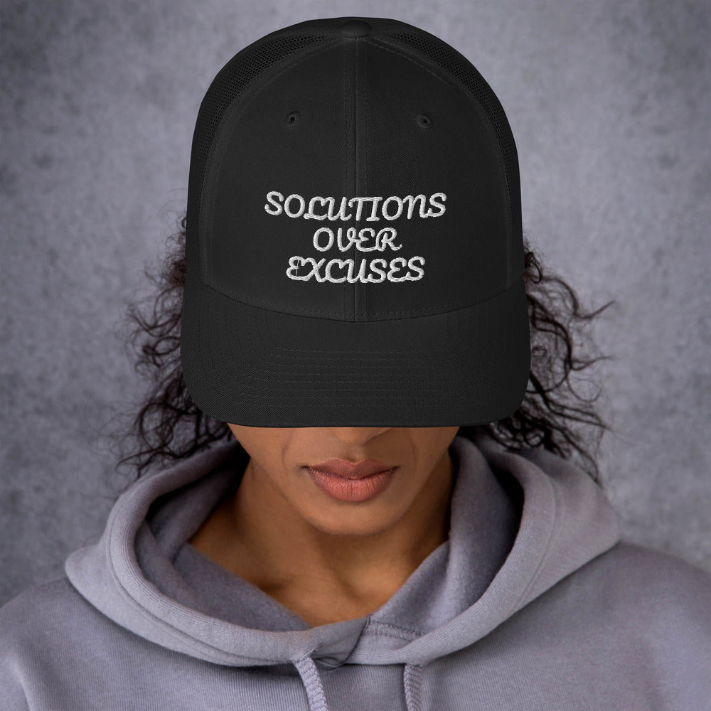SOLUTIONS OVER EXCUSES- Trucker Cap