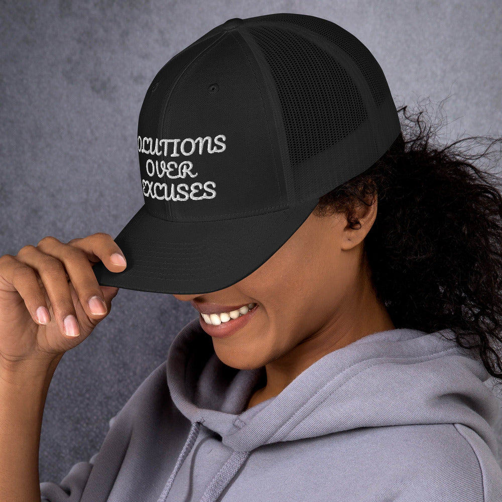 SOLUTIONS OVER EXCUSES- Trucker Cap