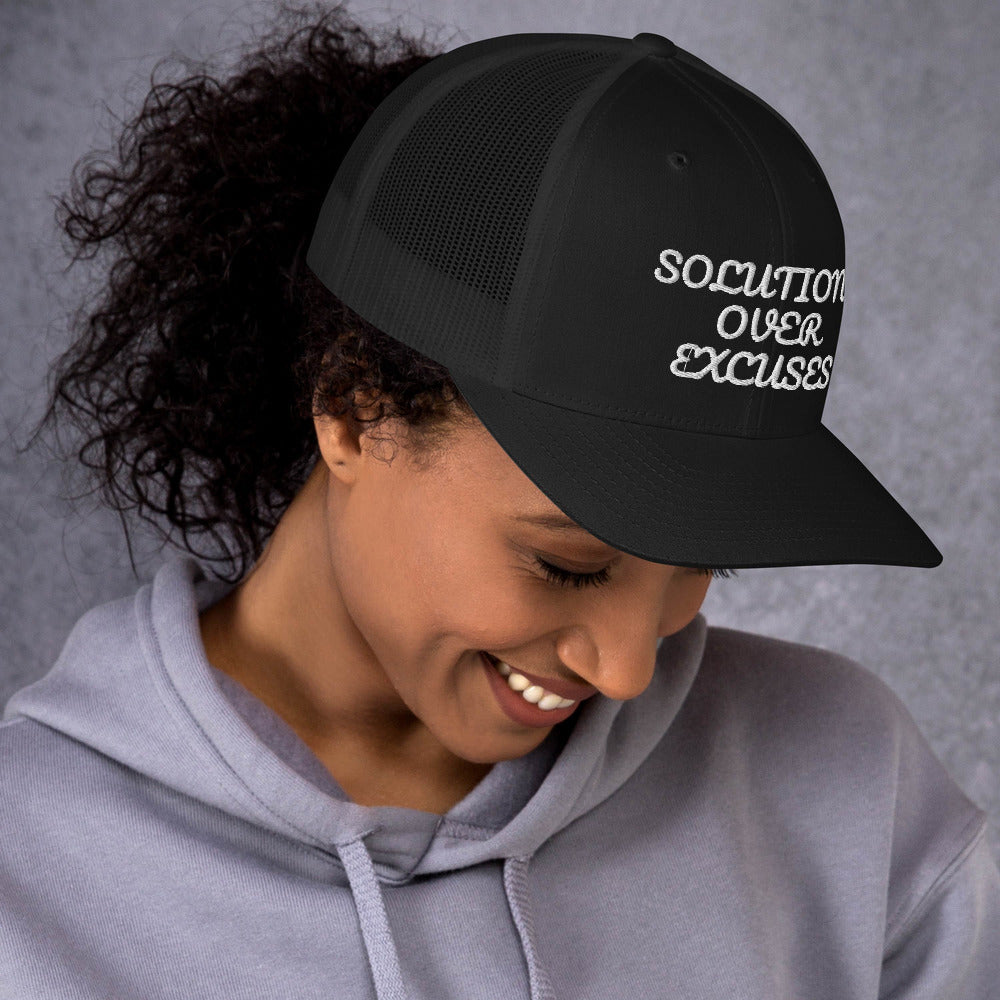 SOLUTIONS OVER EXCUSES- Trucker Cap