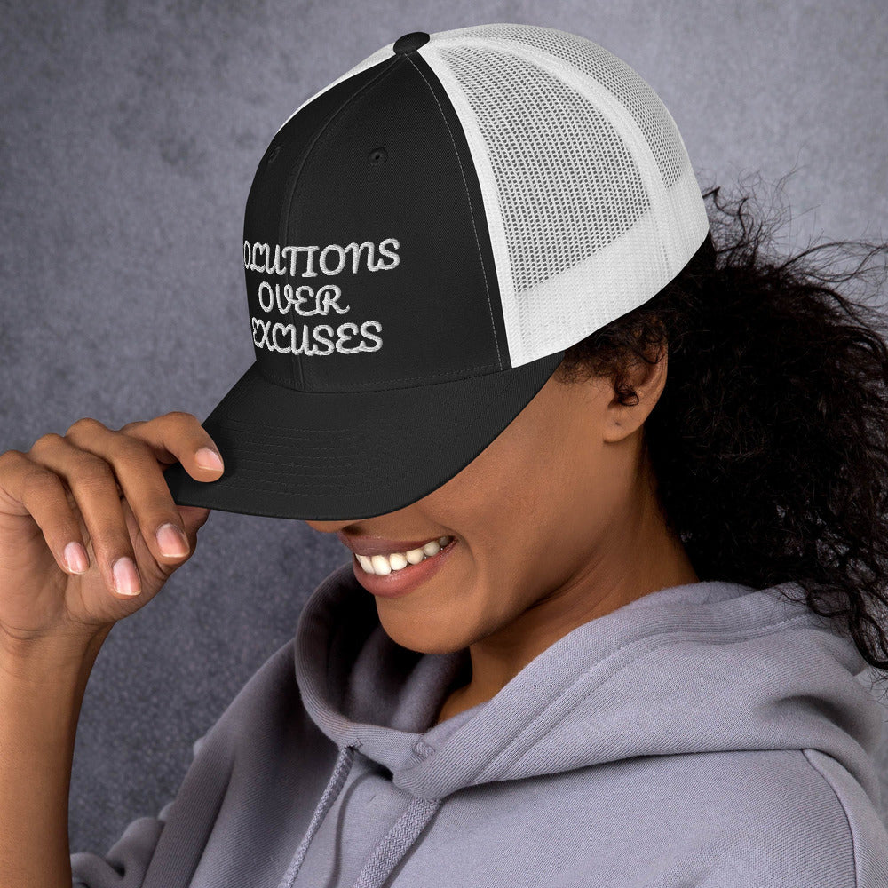 SOLUTIONS OVER EXCUSES- Trucker Cap