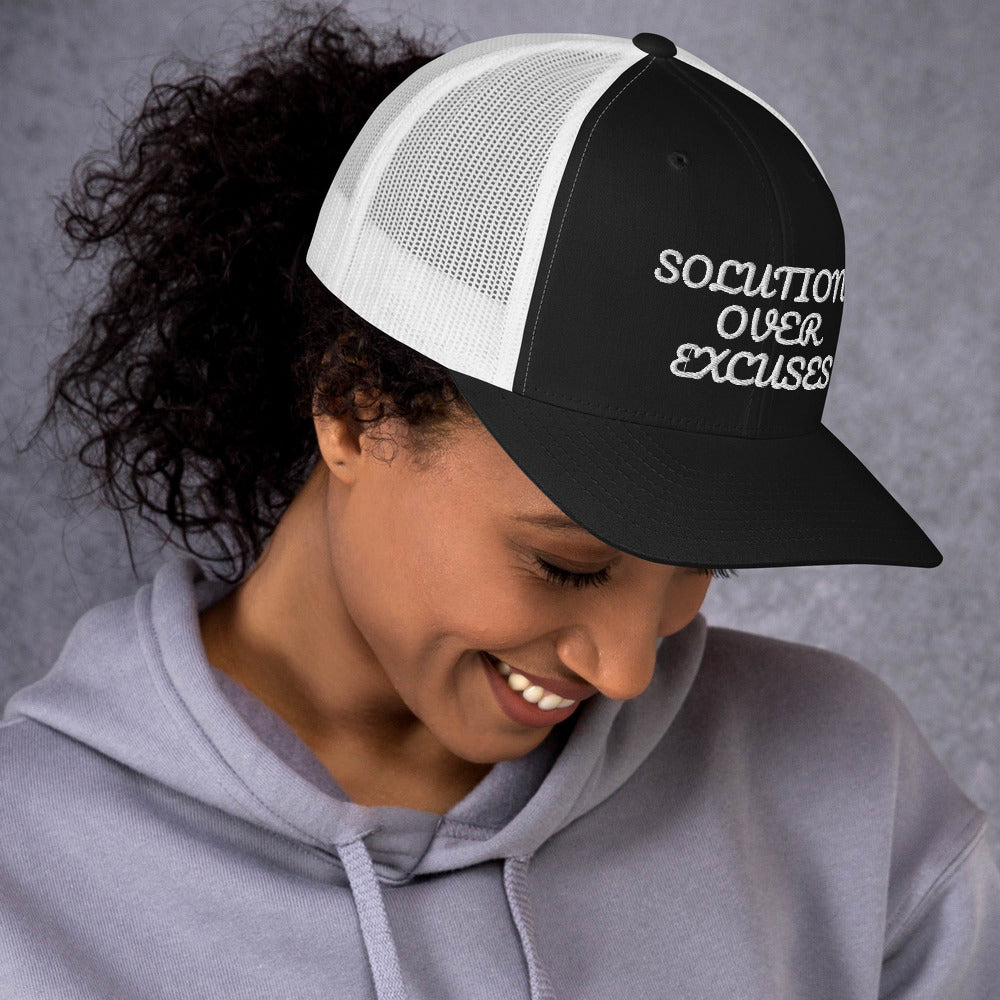 SOLUTIONS OVER EXCUSES- Trucker Cap
