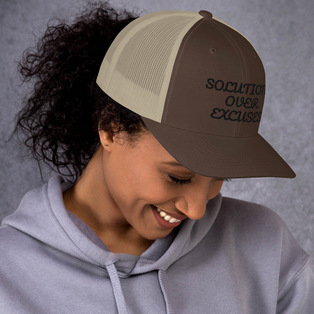 SOLUTIONS OVER EXCUSES- Trucker Cap