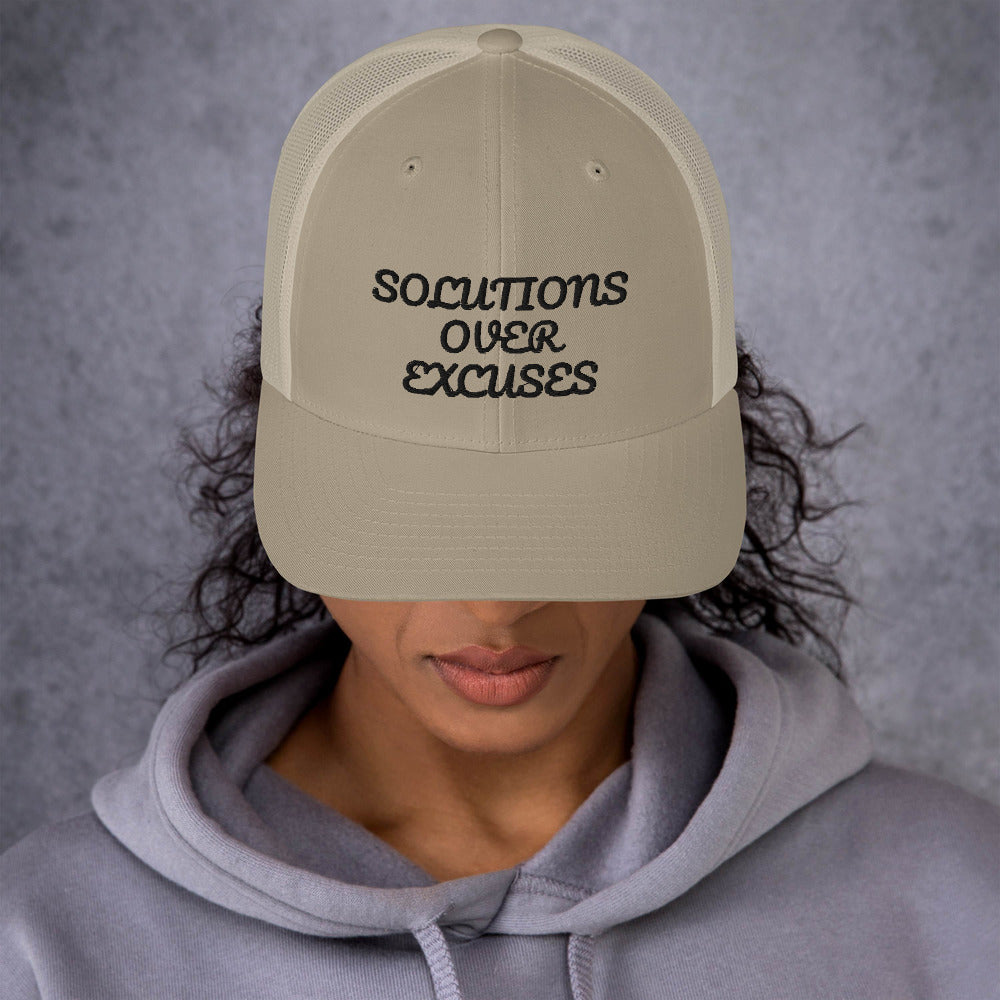 SOLUTIONS OVER EXCUSES- Trucker Cap