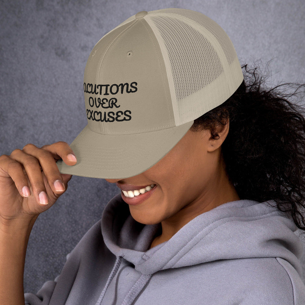 SOLUTIONS OVER EXCUSES- Trucker Cap