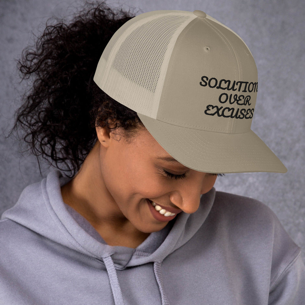 SOLUTIONS OVER EXCUSES- Trucker Cap