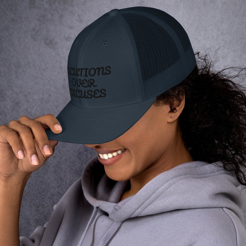 SOLUTIONS OVER EXCUSES- Trucker Cap