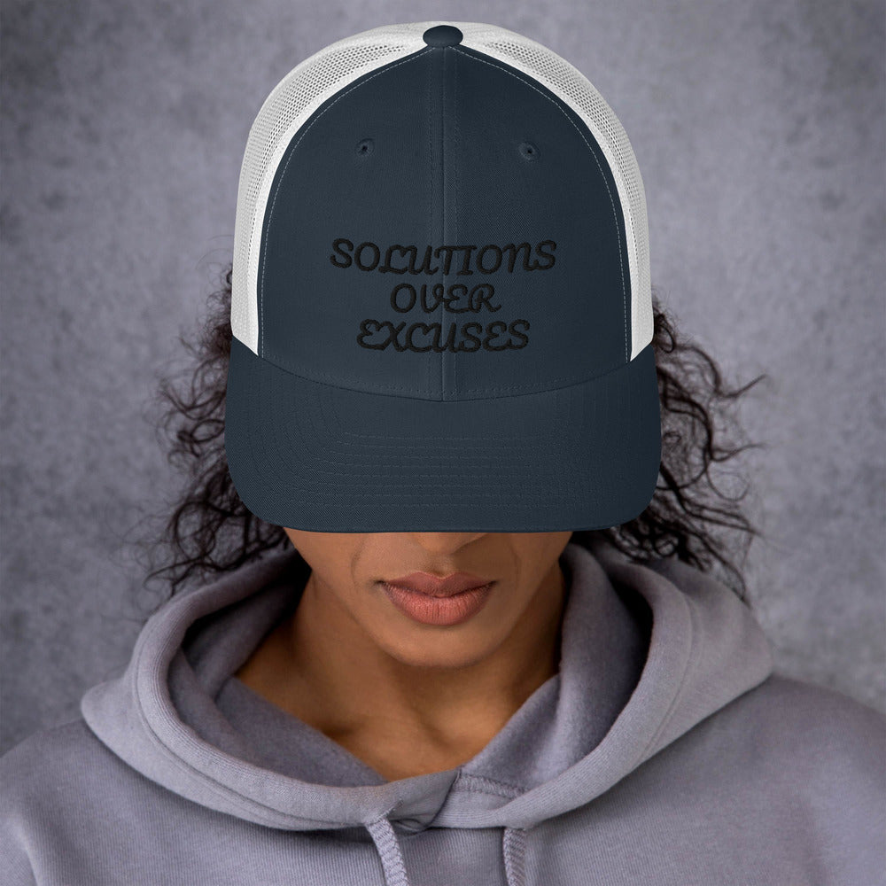 SOLUTIONS OVER EXCUSES- Trucker Cap