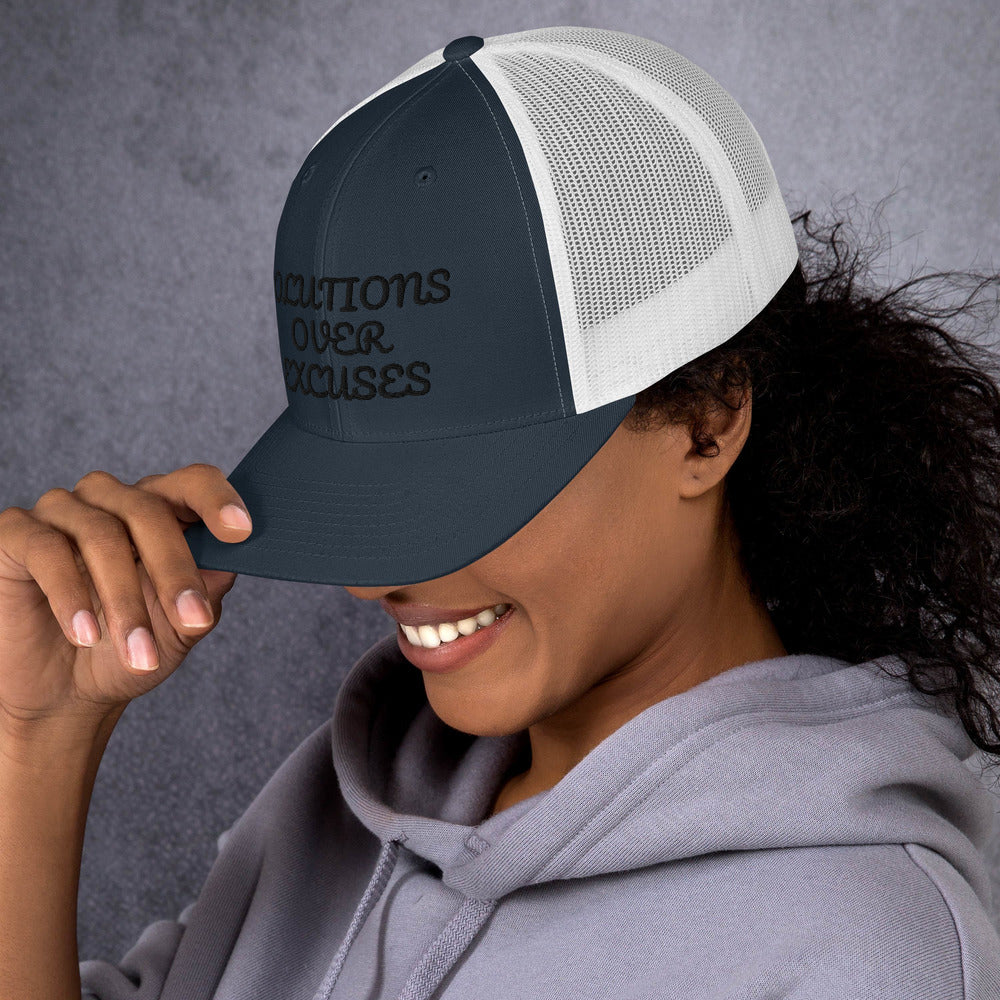 SOLUTIONS OVER EXCUSES- Trucker Cap