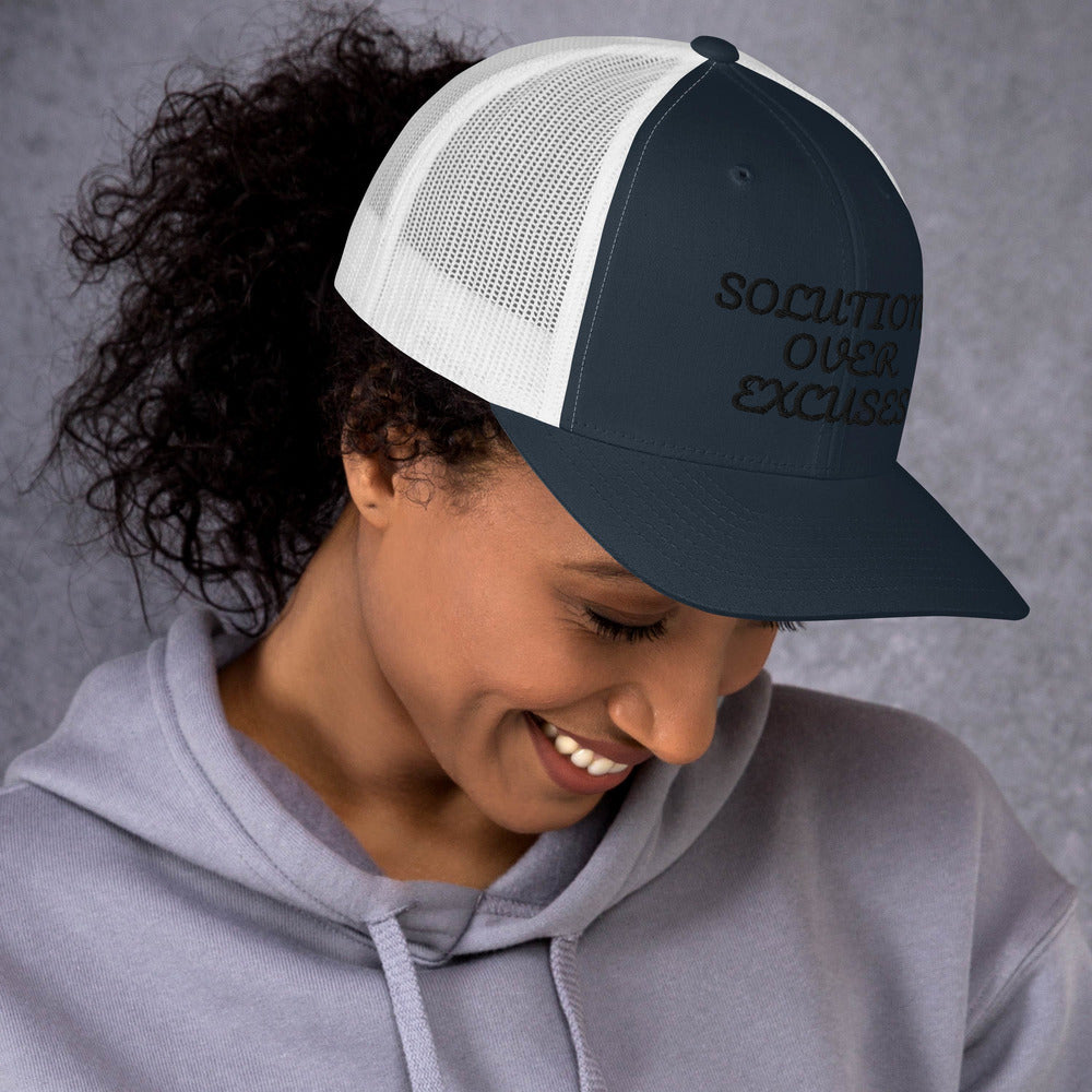 SOLUTIONS OVER EXCUSES- Trucker Cap