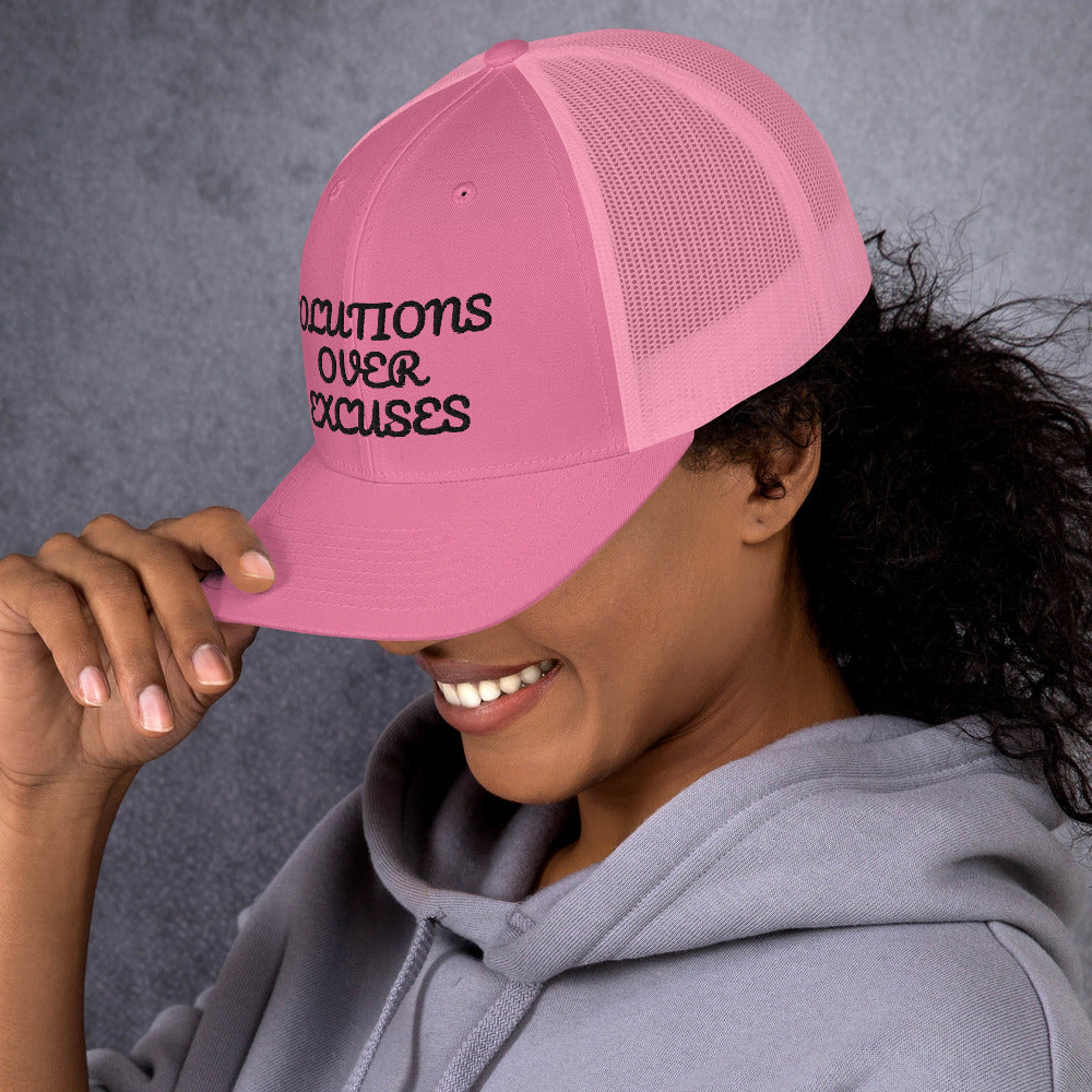 SOLUTIONS OVER EXCUSES- Trucker Cap