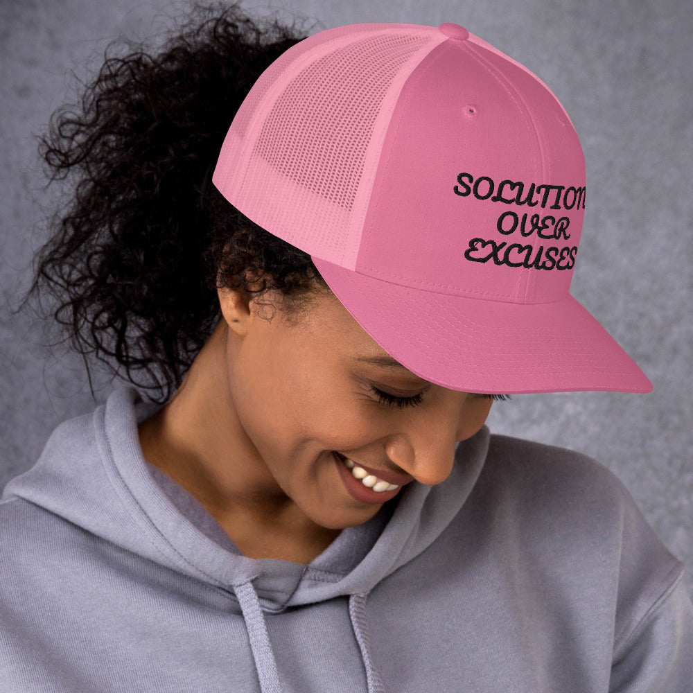 SOLUTIONS OVER EXCUSES- Trucker Cap