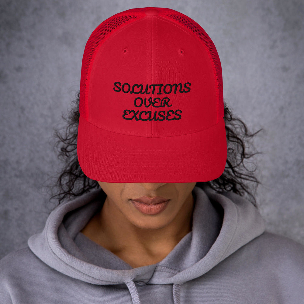 SOLUTIONS OVER EXCUSES- Trucker Cap