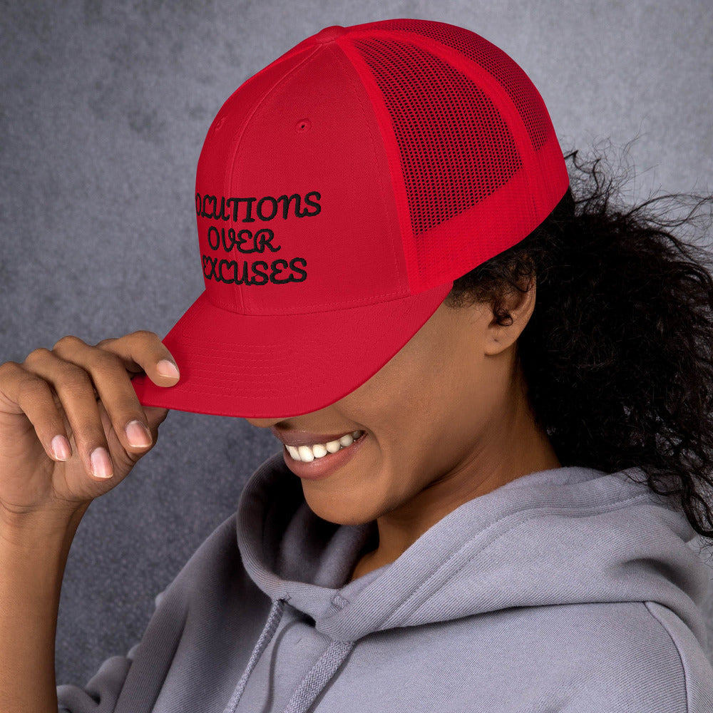 SOLUTIONS OVER EXCUSES- Trucker Cap