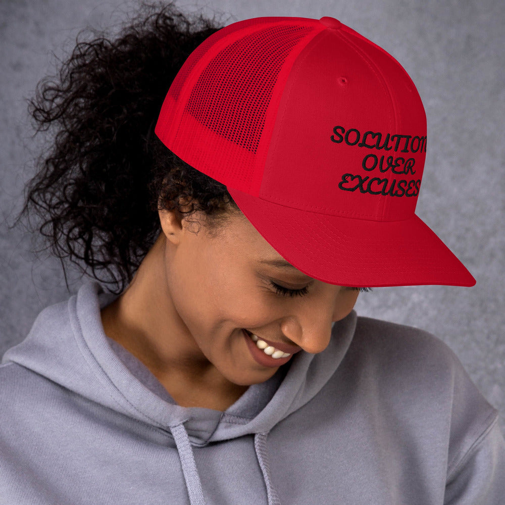 SOLUTIONS OVER EXCUSES- Trucker Cap