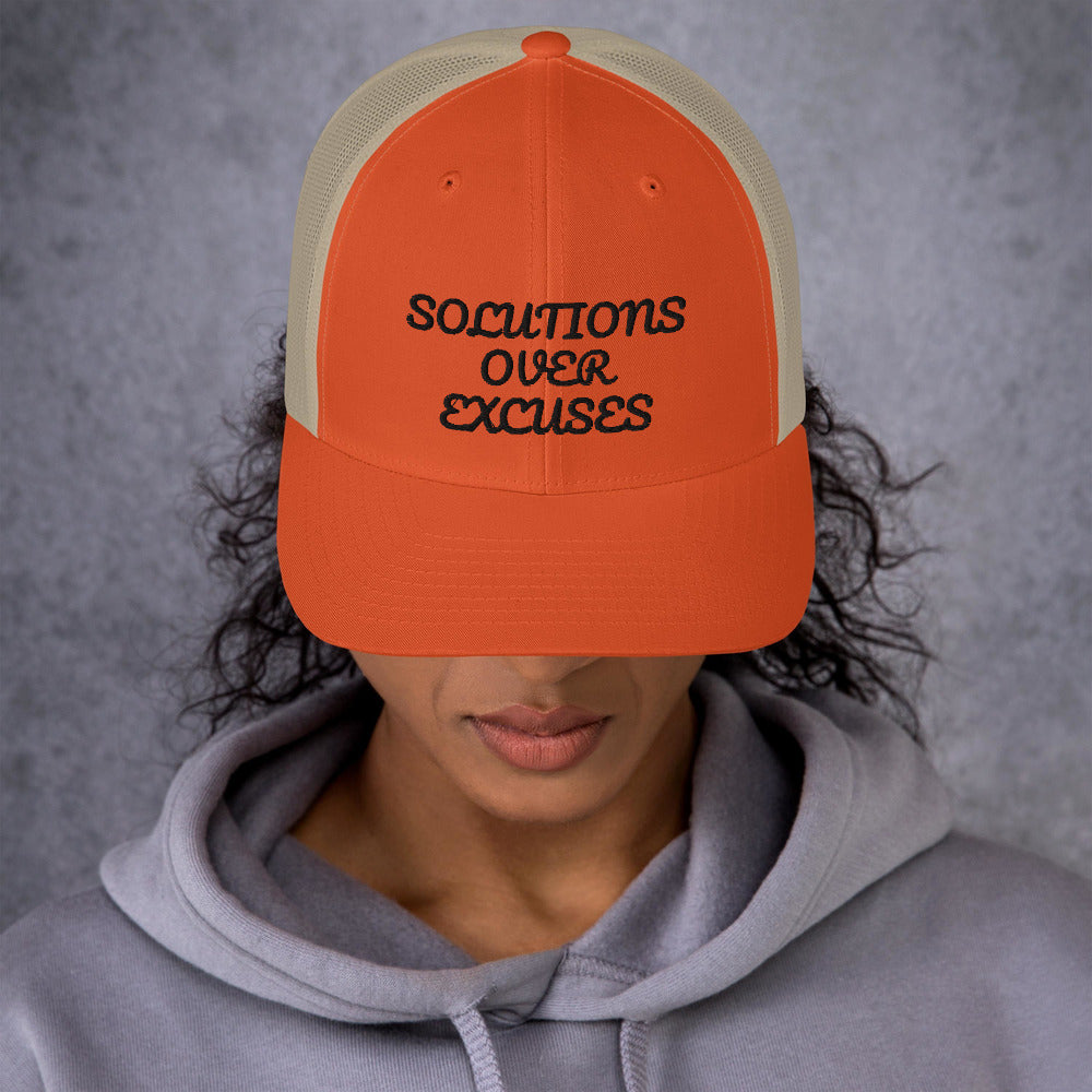 SOLUTIONS OVER EXCUSES- Trucker Cap