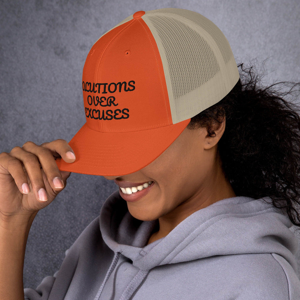 SOLUTIONS OVER EXCUSES- Trucker Cap