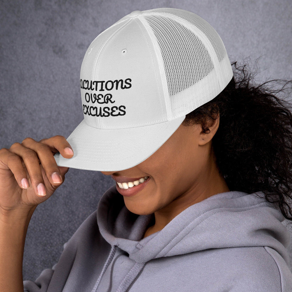 SOLUTIONS OVER EXCUSES- Trucker Cap