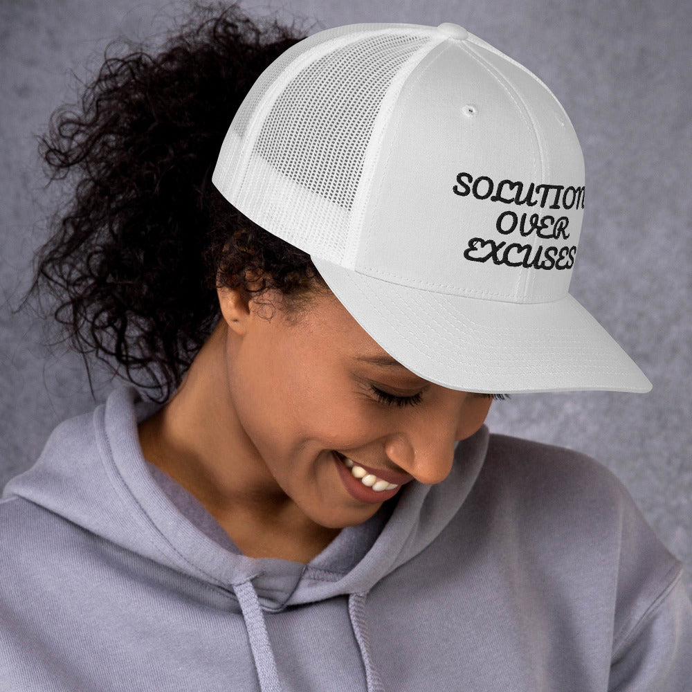 SOLUTIONS OVER EXCUSES- Trucker Cap