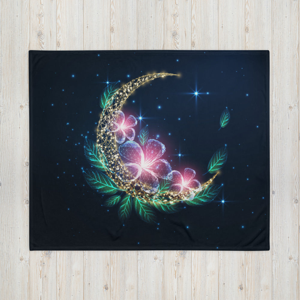 MOON BLOSSOM- Throw Blanket