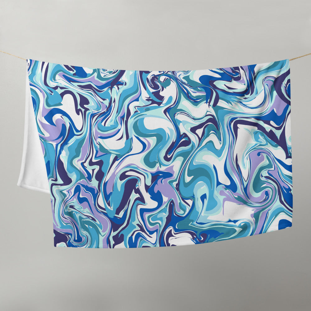 BLUE MARBLE- Throw Blanket