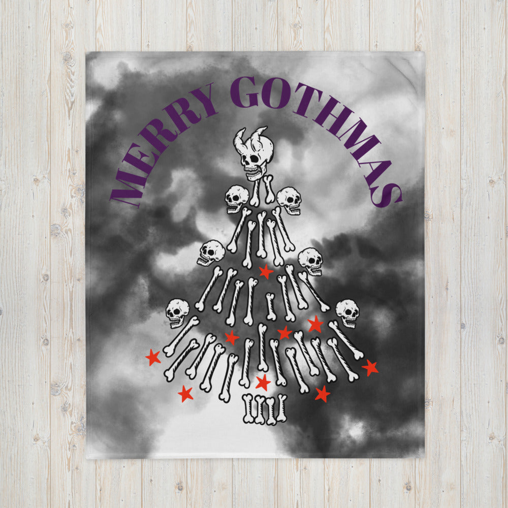 MERRY GOTHMAS- Throw Blanket