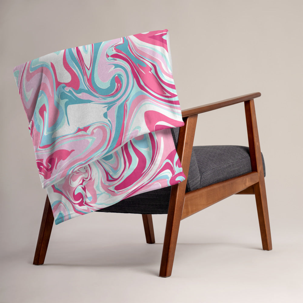 PINK MARBLE- Throw Blanket