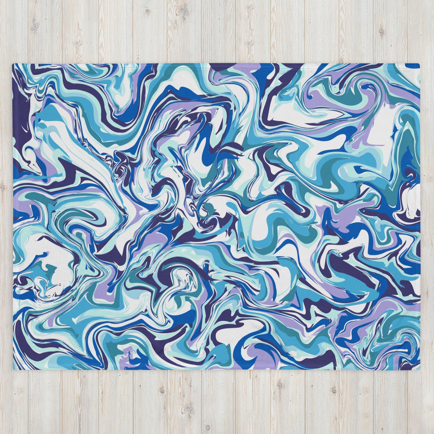 BLUE MARBLE- Throw Blanket