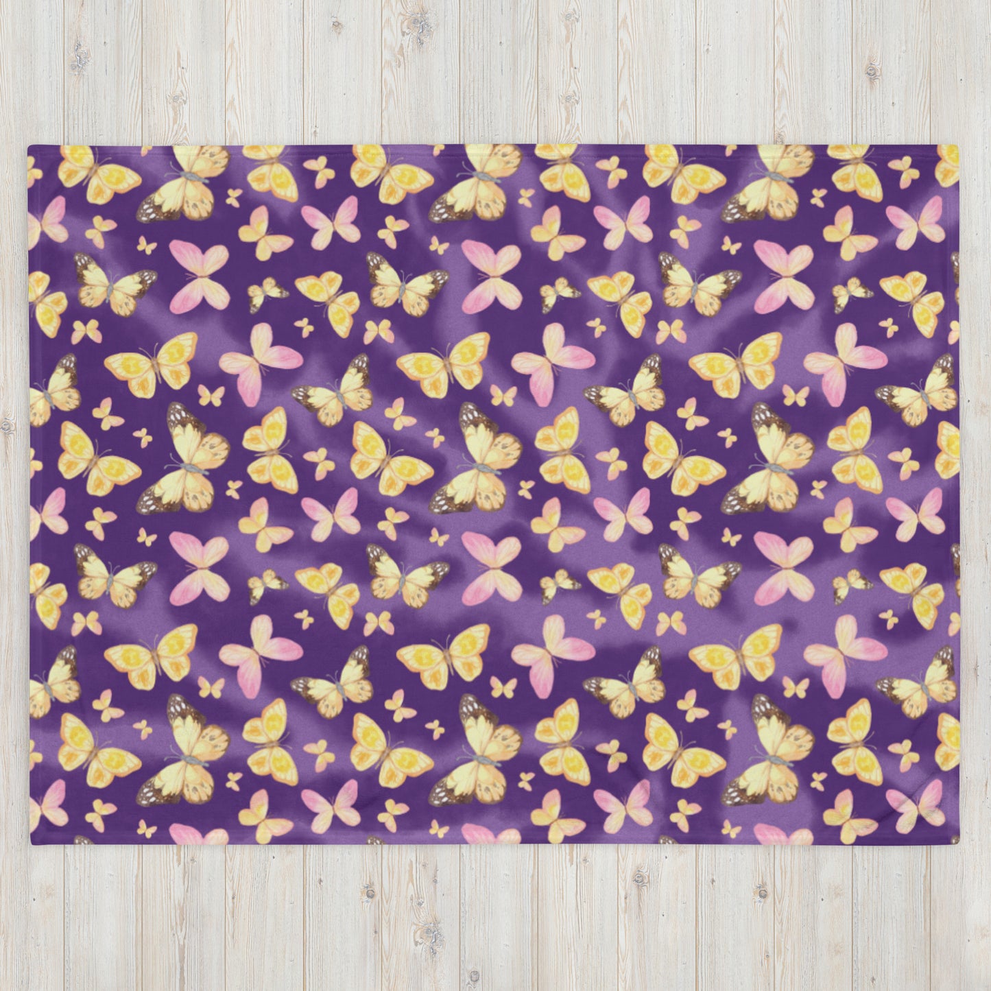 YELLOW BUTTERFLIES- Throw Blanket