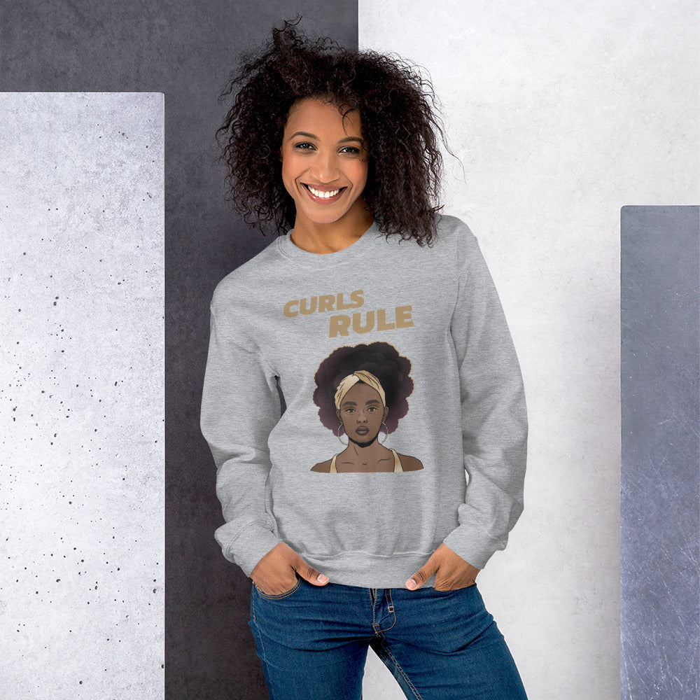 CURLS RULE- Unisex Sweatshirt