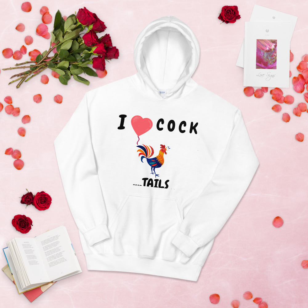 I HEART COCK.... TAILS- Unisex Hoodie